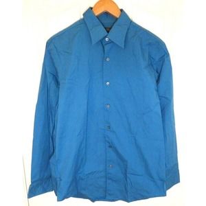 Banana Republic Men's Stretch Cotton Blend Dress Shirt Aqua Blue - Size L